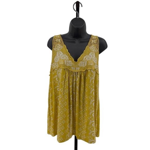 Style & Co & Merona Tank Top Bundle XL Yellow, White/Blue V-Neck Bohemian Summer - Picture 3 of 16